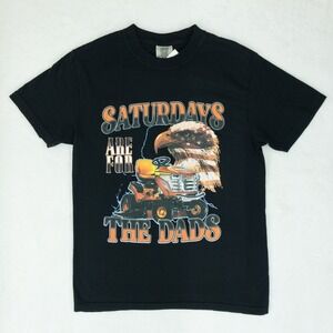 Barstool Sports Graphic T-Shirt Mens‎ Small Black Saturdays Are For Dads Eagle